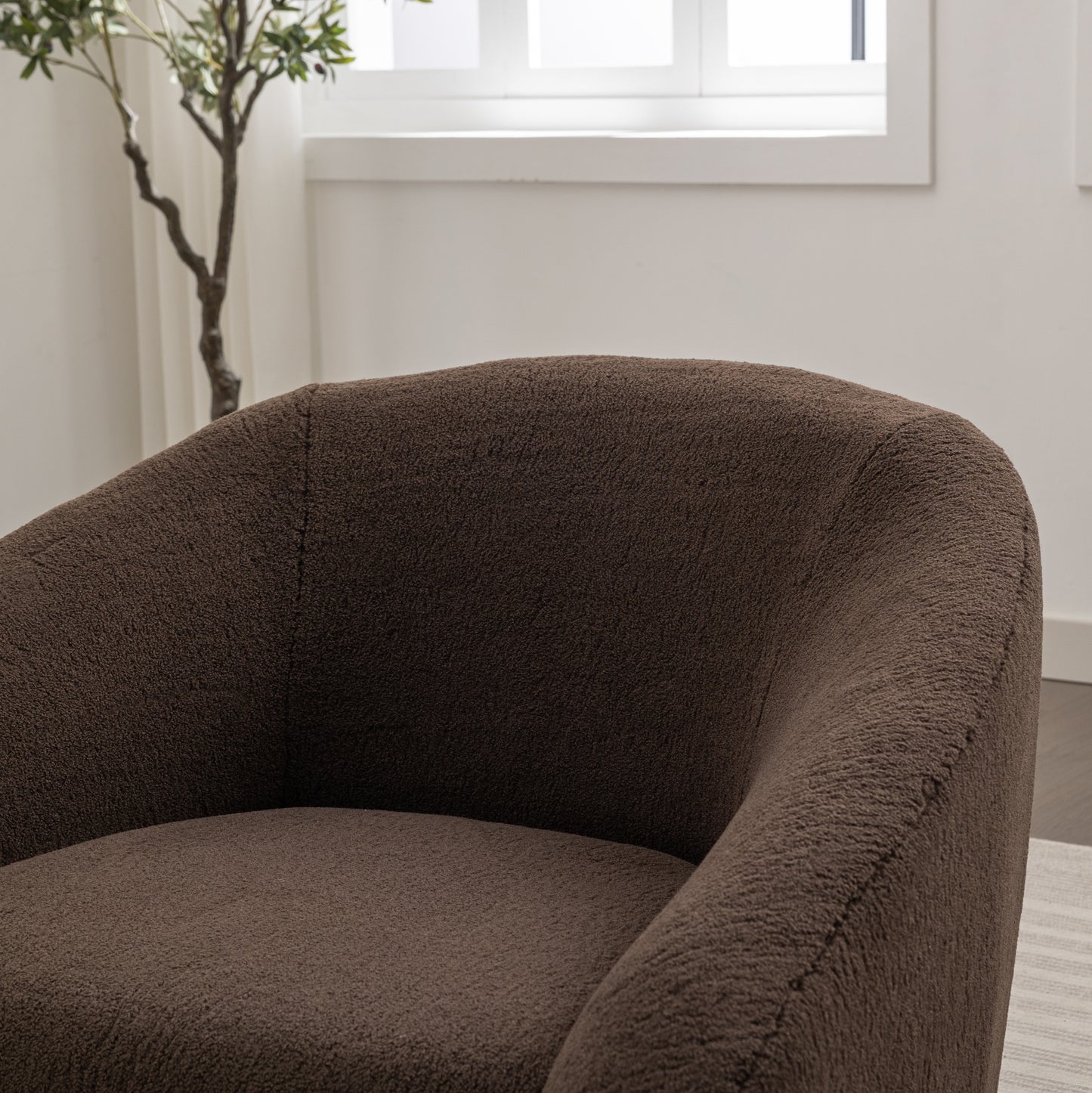 Roundhill Furniture Luzern Modern Upholstered Accent Chair, 360° Swivel