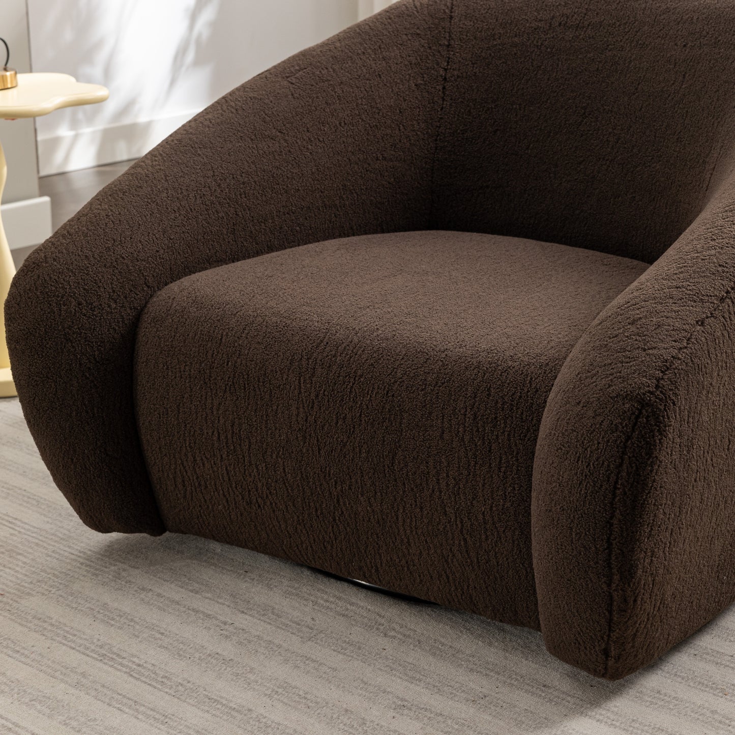 Roundhill Furniture Luzern Modern Upholstered Accent Chair, 360° Swivel