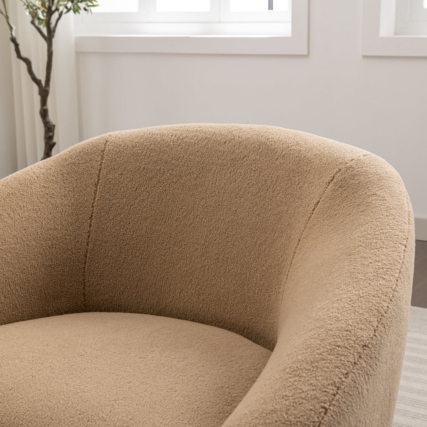 Roundhill Furniture Luzern Modern Upholstered Accent Chair, 360° Swivel