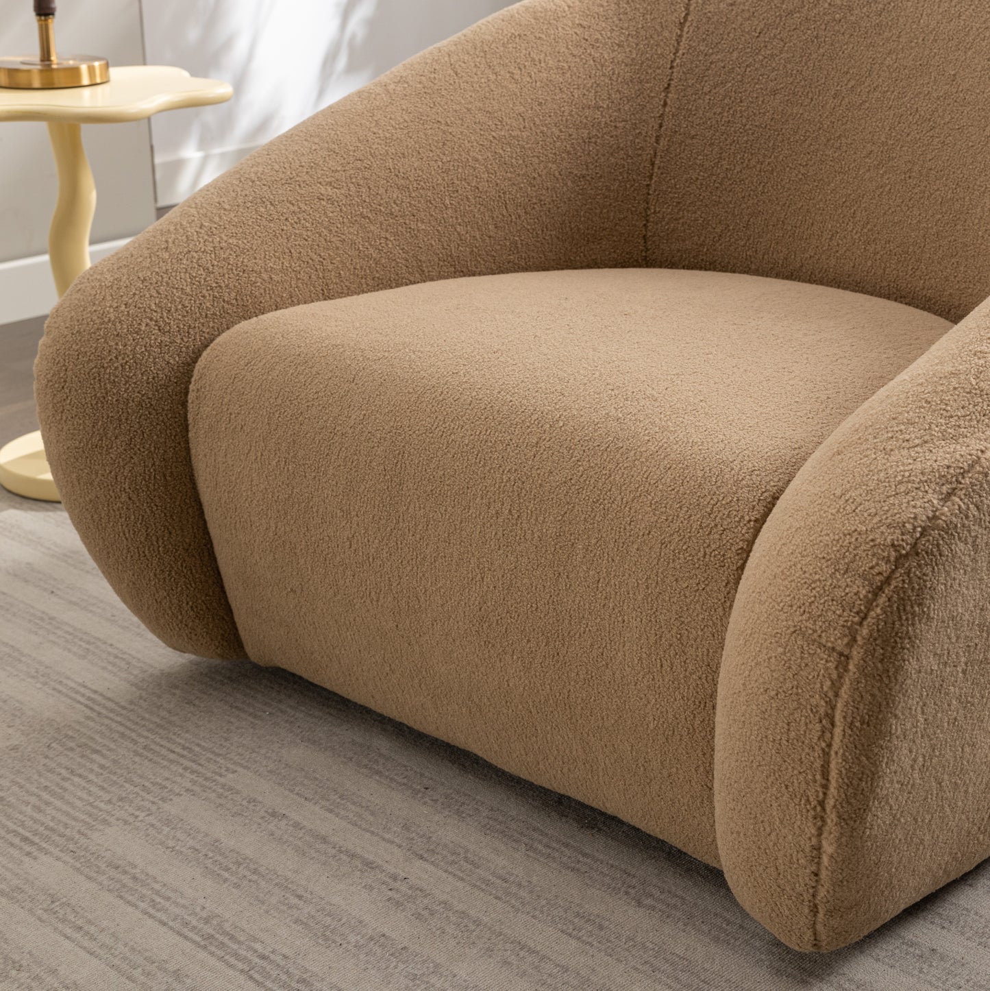 Roundhill Furniture Luzern Modern Upholstered Accent Chair, 360° Swivel