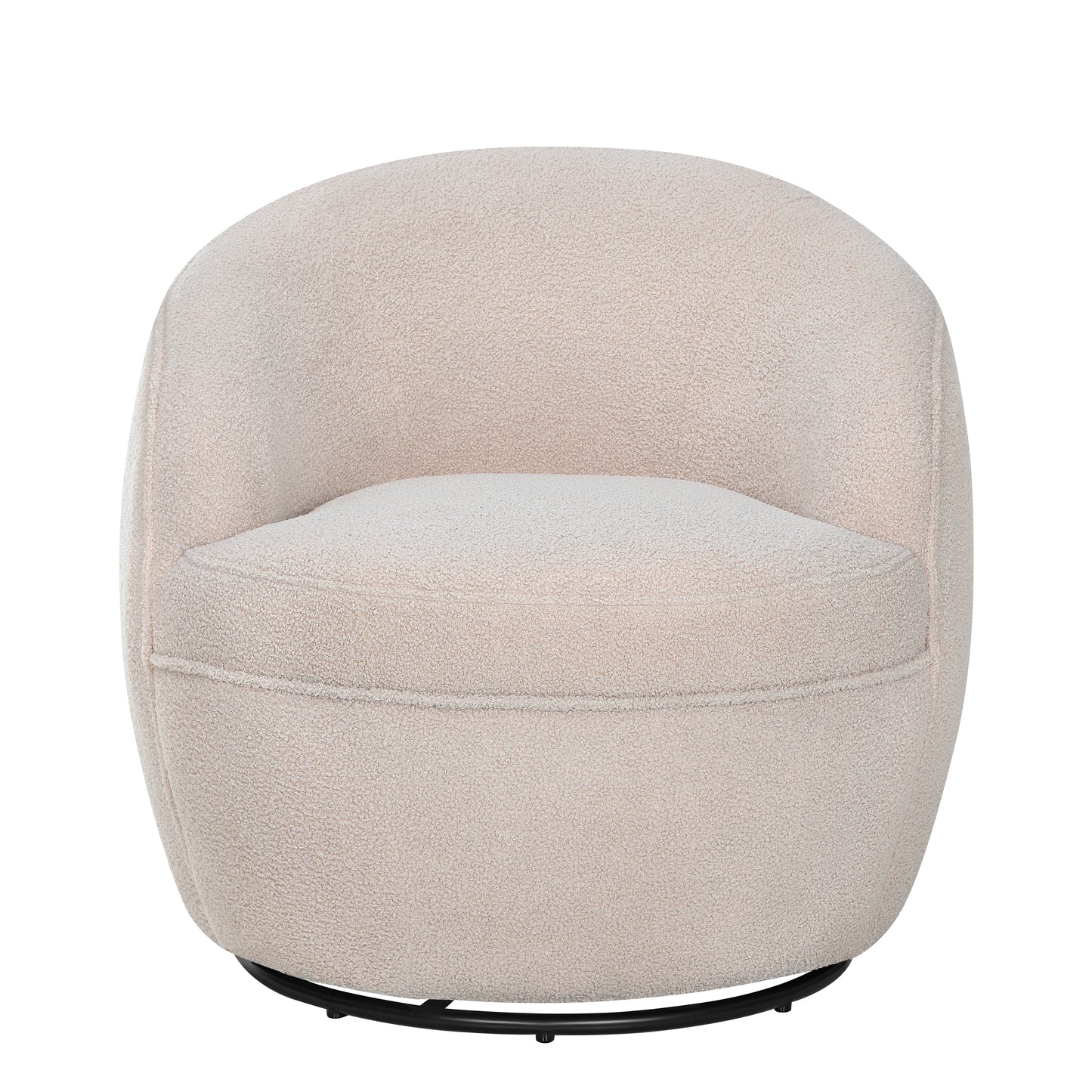 Roundhill Furniture Galleria 360 Swivel Teddy Sherpa Barrel Chair