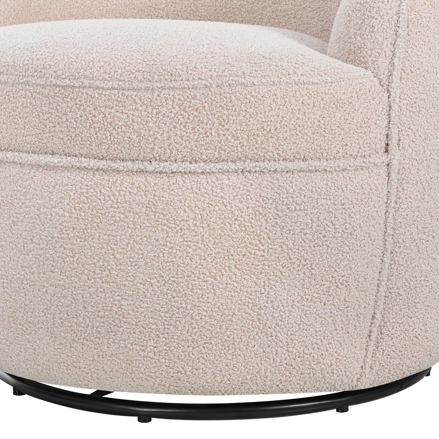 Roundhill Furniture Galleria 360 Swivel Teddy Sherpa Barrel Chair