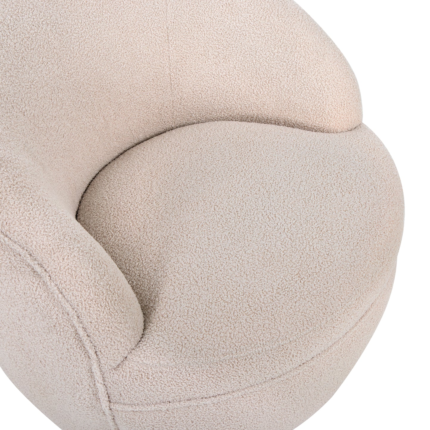 Roundhill Furniture Galleria 360 Swivel Teddy Sherpa Barrel Chair