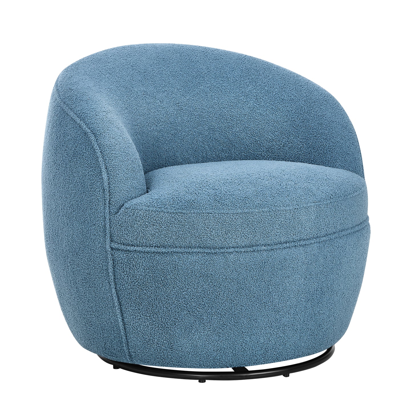 Roundhill Furniture Galleria 360 Swivel Teddy Sherpa Barrel Chair