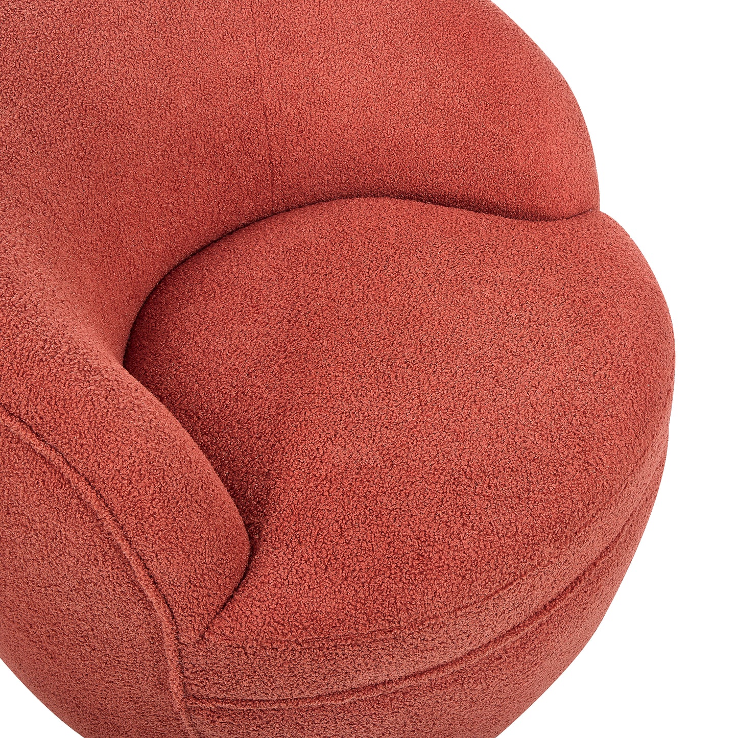 Roundhill Furniture Galleria 360 Swivel Teddy Sherpa Barrel Chair