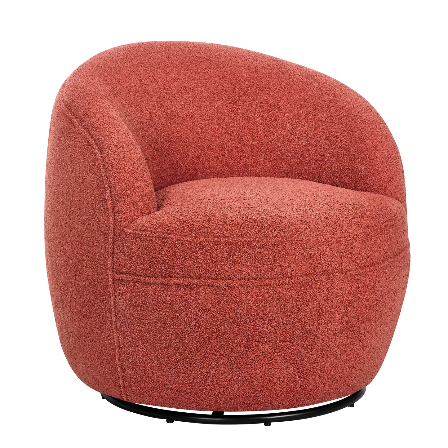 Roundhill Furniture Galleria 360 Swivel Teddy Sherpa Barrel Chair