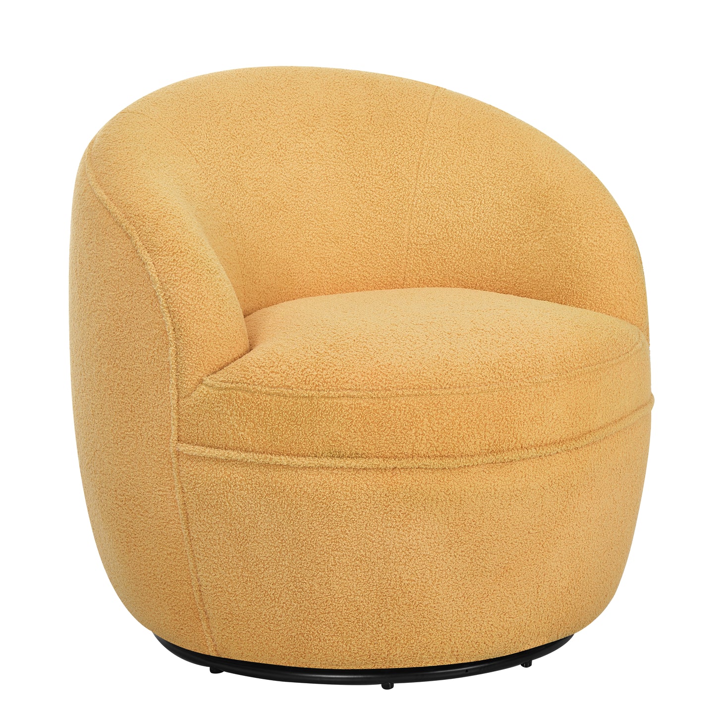 Roundhill Furniture Galleria 360 Swivel Teddy Sherpa Barrel Chair