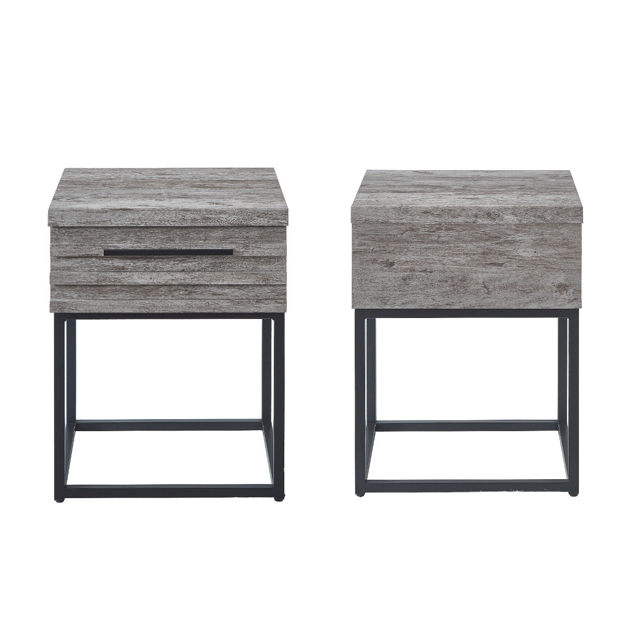 Belize 3-Piece Upholstered Bedroom Set, Tufted Wingback Bed with Two Nightstands