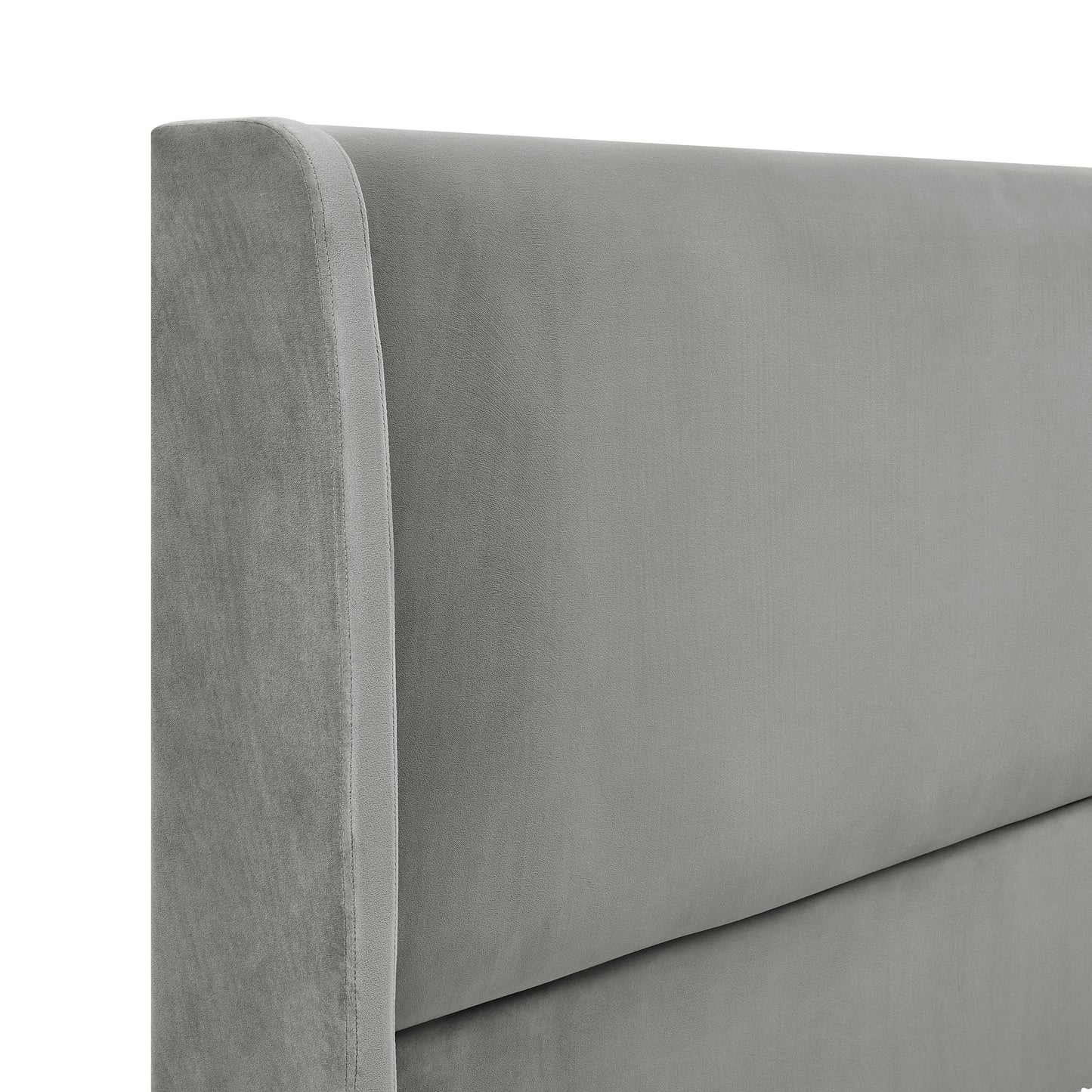 Arles 3-Piece Upholstered Bedroom Set, Wingback Platform Bed with Two Nightstands