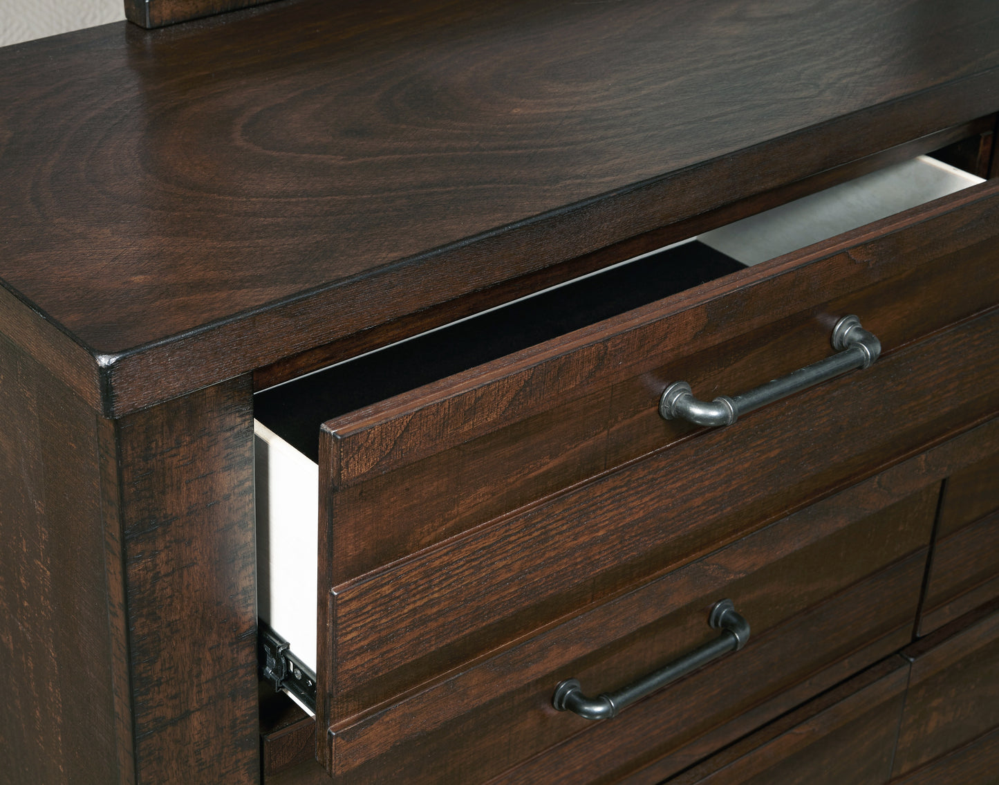 Sedona Transitional Wood 6-Drawer Dresser and Mirror in Espresso