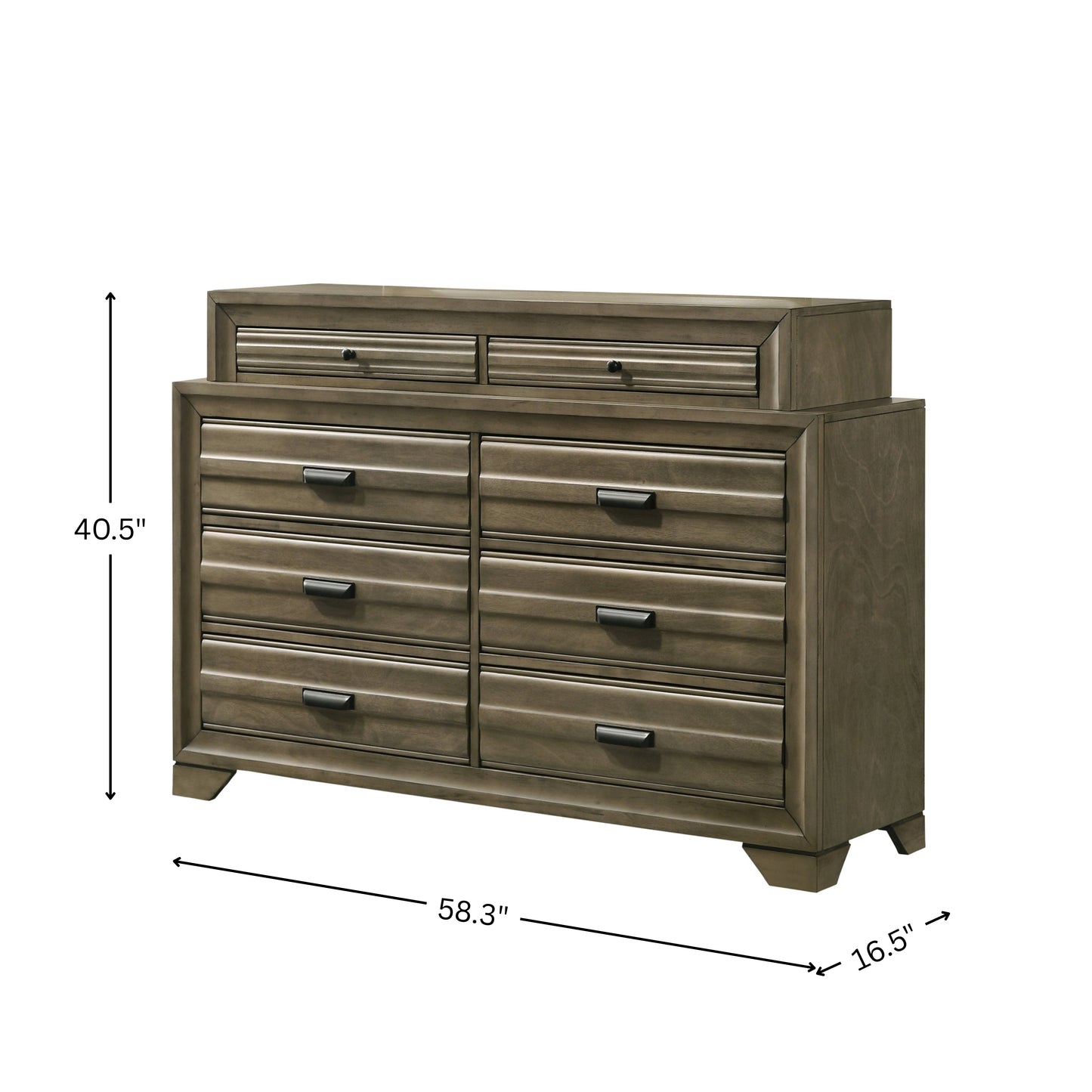 Loiret Light Gray Finish Wood Storage Platform Bedroom Collection