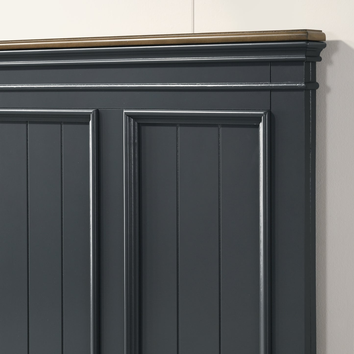 Roundhill Furniture Clelane Wood Bedroom Set with Shiplap Panel Bedroom Collection, Slate Blue