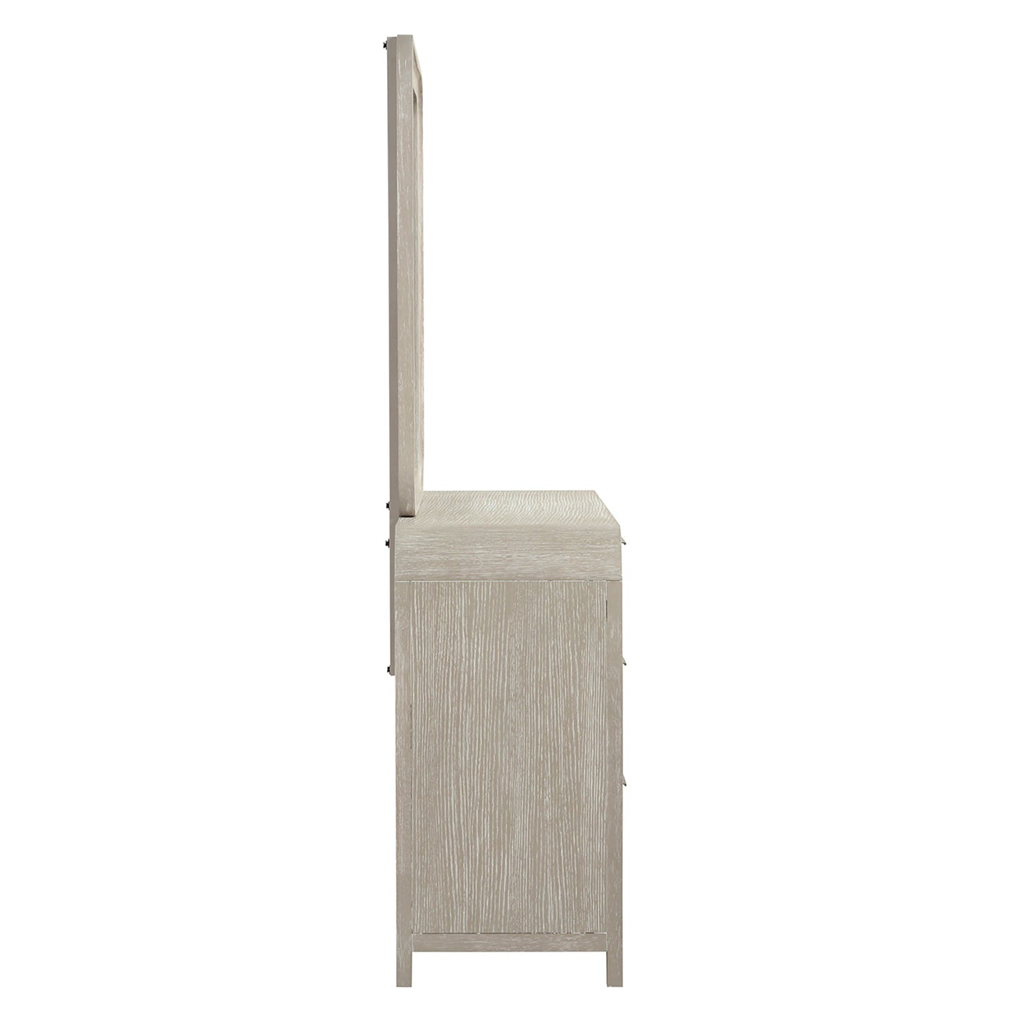 Roundhill Furniture Tavari Contemporary 6-Drawer Wood Dresser with Mirror, Light Gray