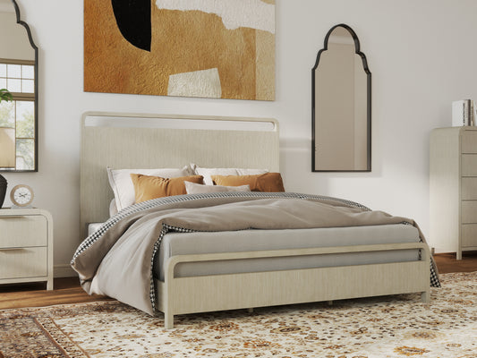 Roundhill Furniture Tavari Wood Panel Bed, Light Gray Finish