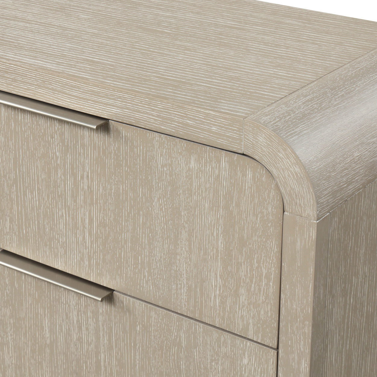Roundhill Furniture Tavari Contemporary 2-Drawer Wood Nightstand, Light Gray