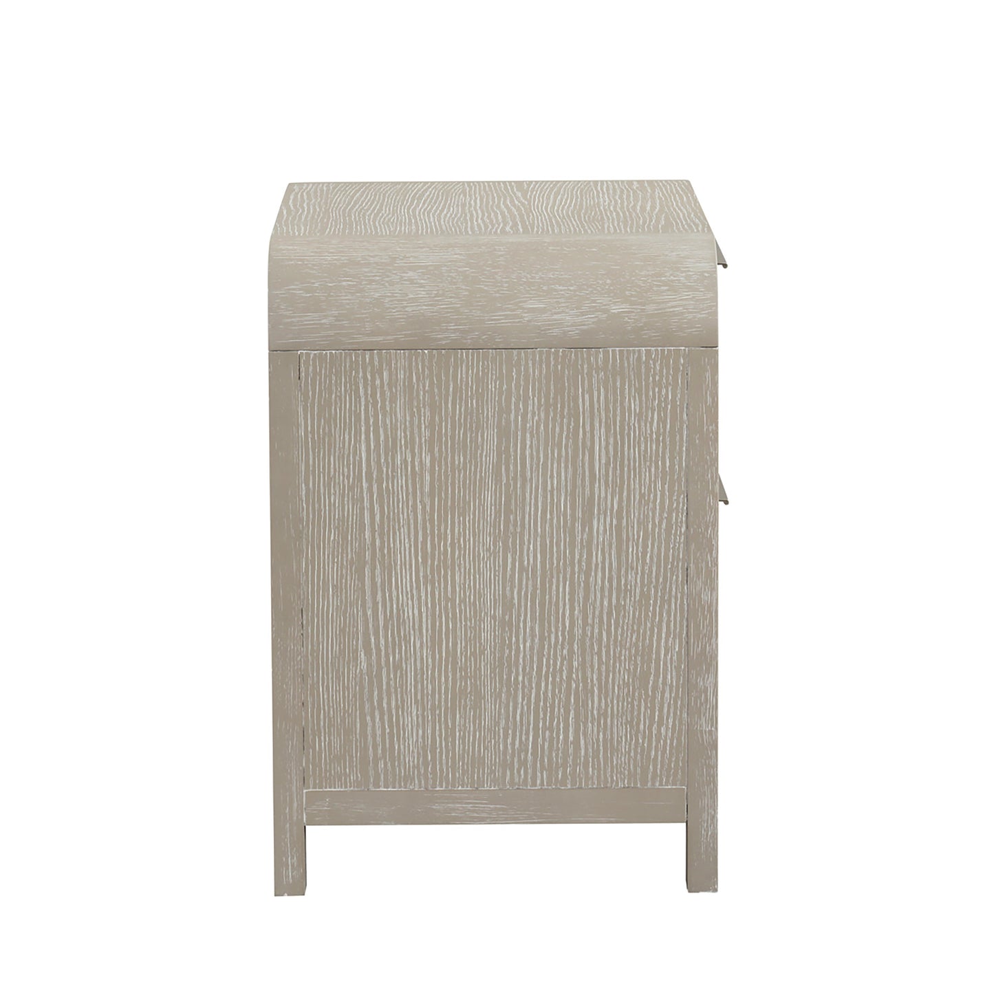 Roundhill Furniture Tavari Contemporary 2-Drawer Wood Nightstand, Light Gray