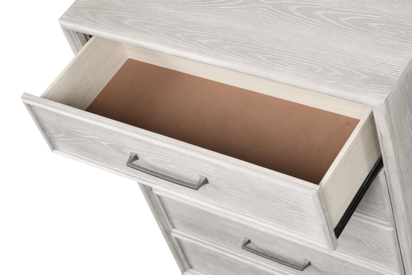 Roundhill Furniture Seluna 5-Drawer Bedroom Chest, Gray Oak Finish