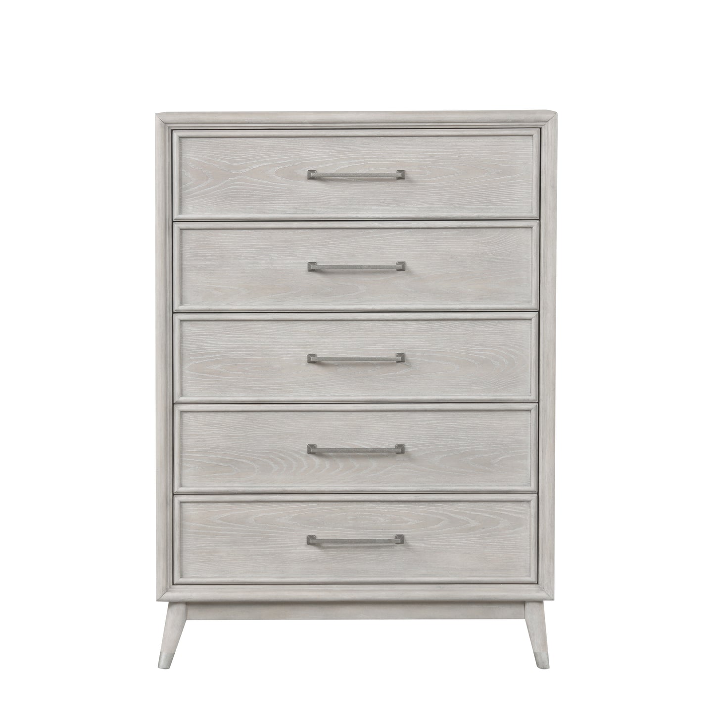 Roundhill Furniture Seluna 5-Drawer Bedroom Chest, Gray Oak Finish