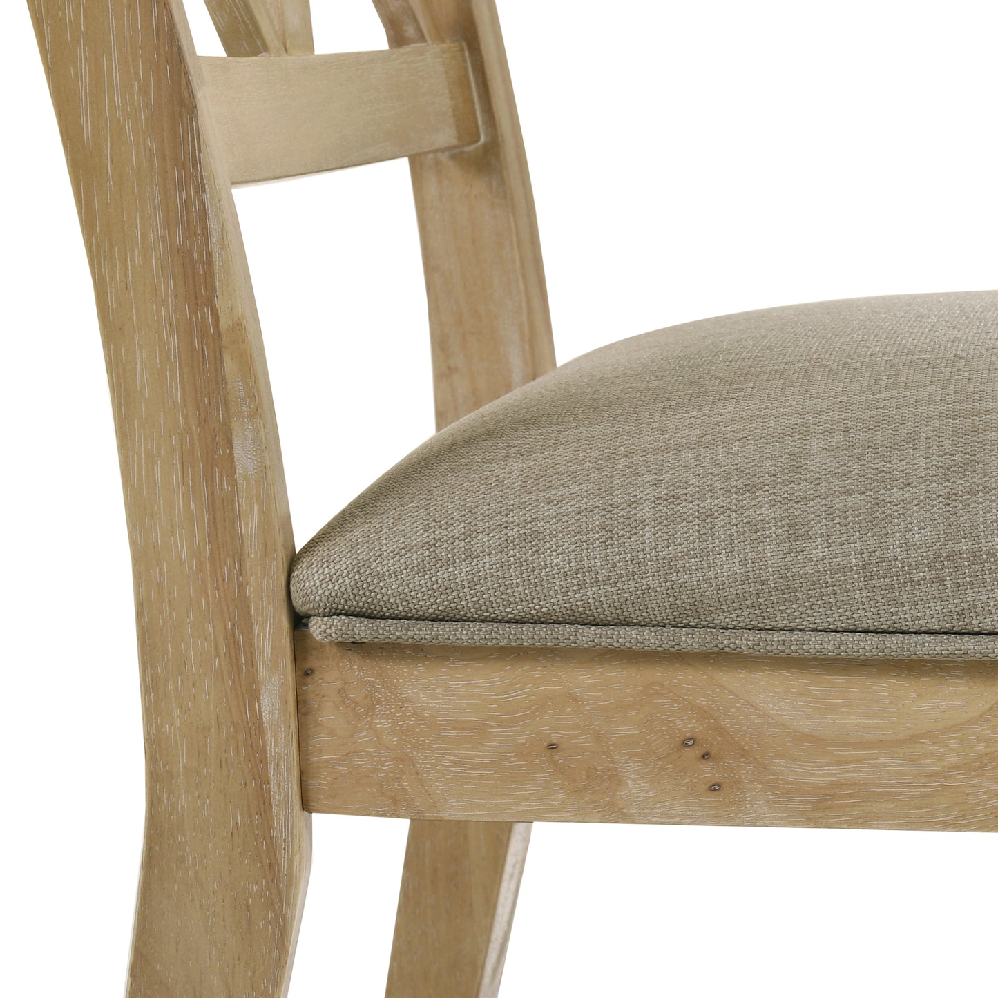 Roundhill Furniture Verta Solid Wood Cross-back Dining Chairs, Set of 2, Light Oak Finish