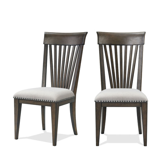 Grant Nailhead Trim Upholstered Dining Chairs, Set of 2, Beige