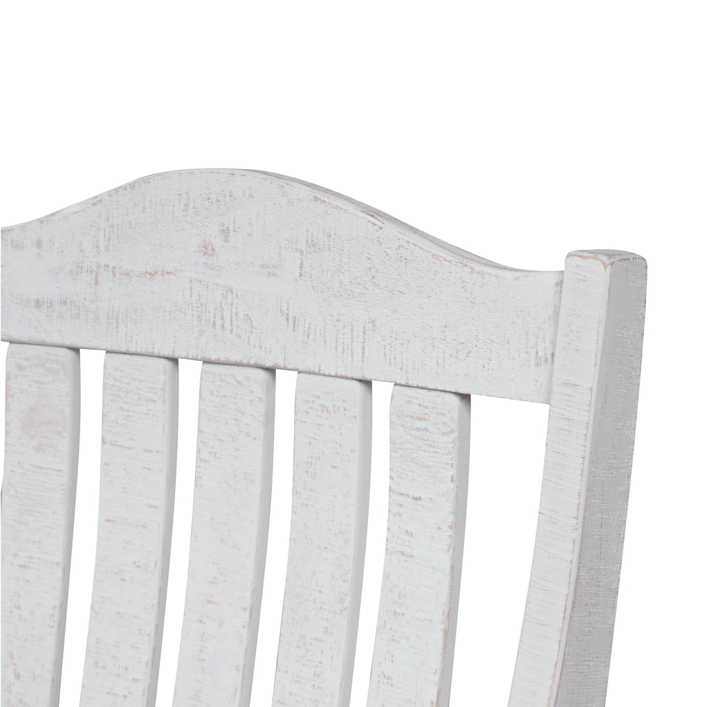 Ebret Farmhouse Two-tone Distressed Wood Dining Chairs, Set of 2, Brown and White