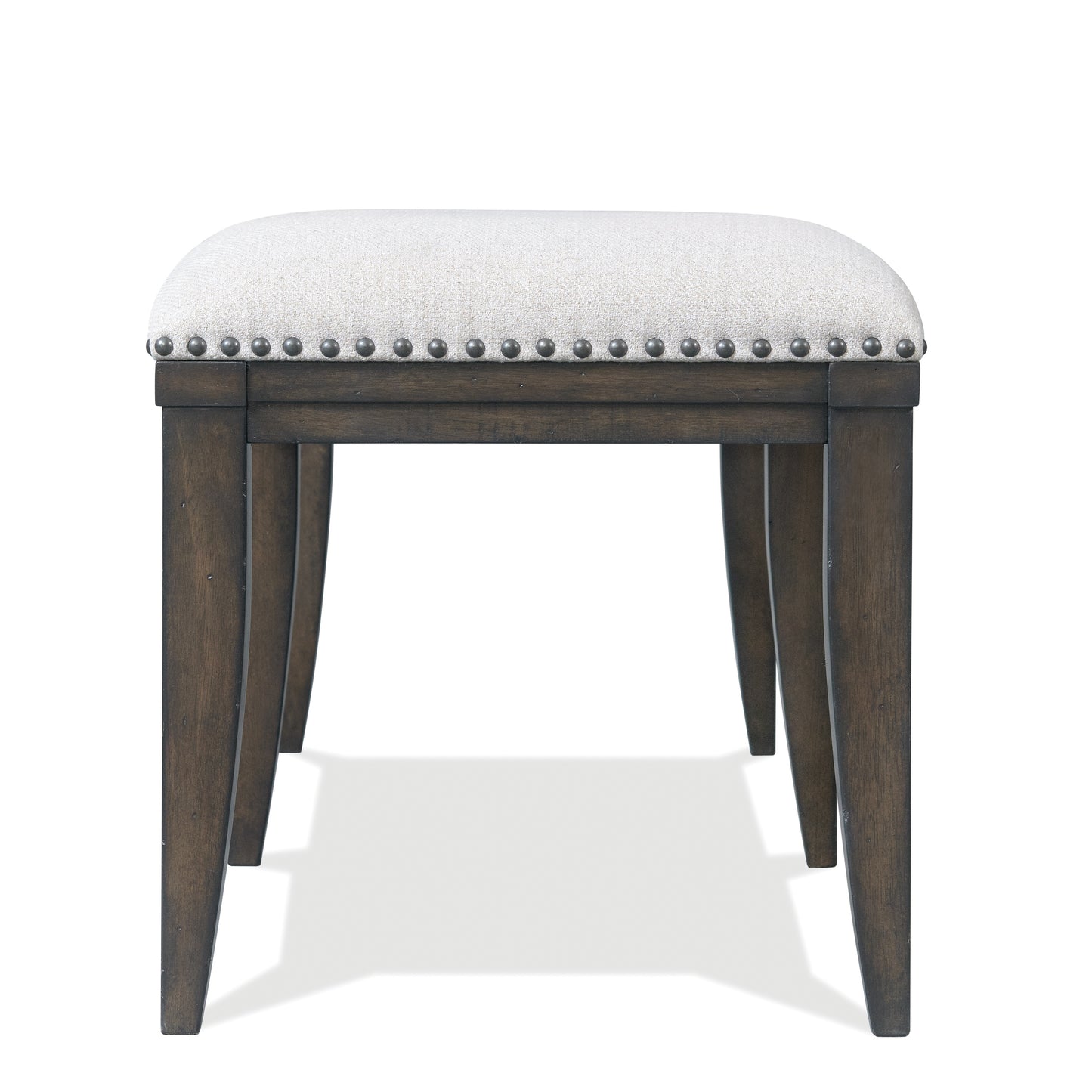 Grant Nailhead Trim Upholstered Dining Bench, Beige