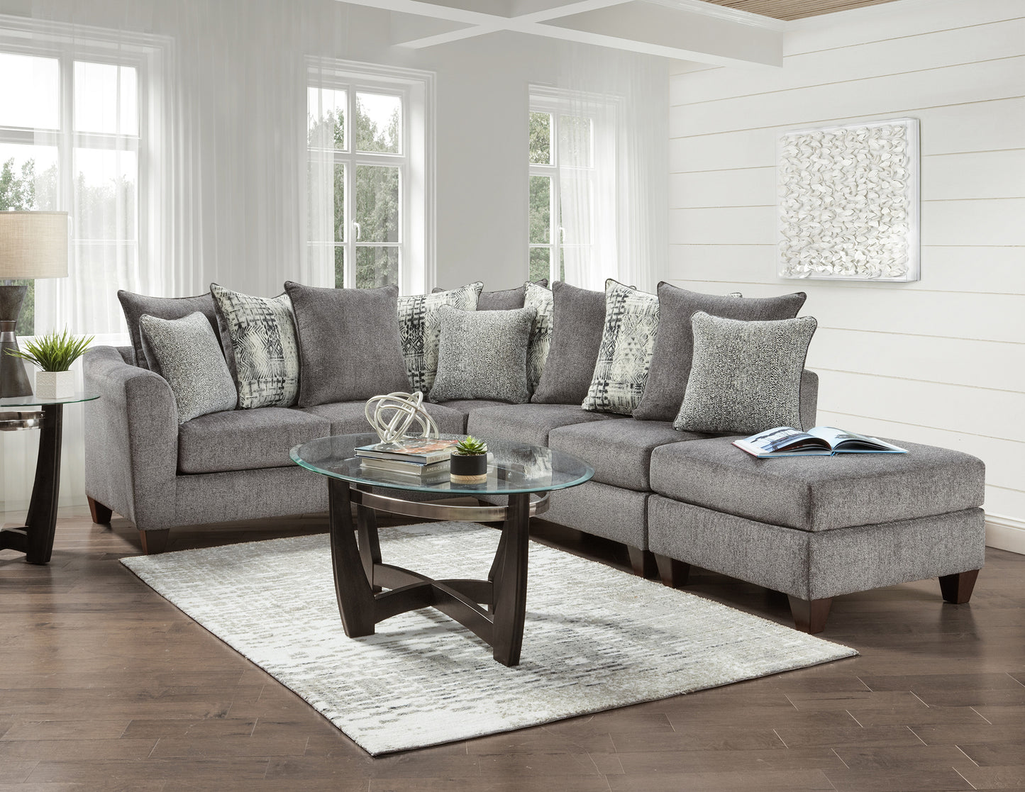 Davoz Upholstered Living Room Collection, Tori Slate