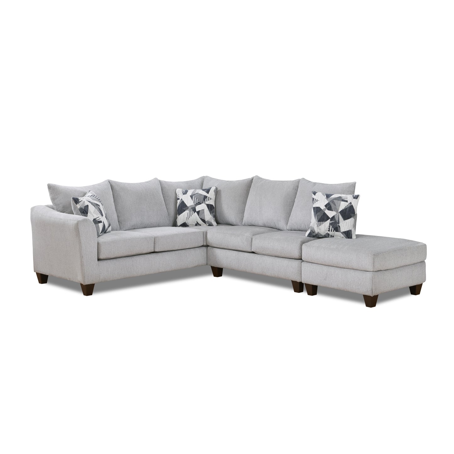 Duleek Upholstered Armless Loveseat, Herringbone Silver