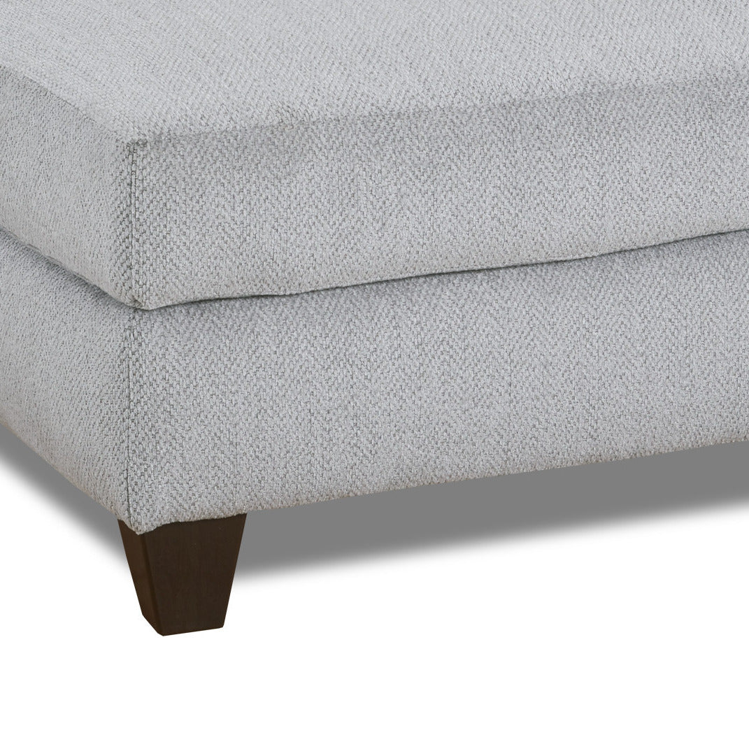 Duleek Upholstered Armless Loveseat, Herringbone Silver