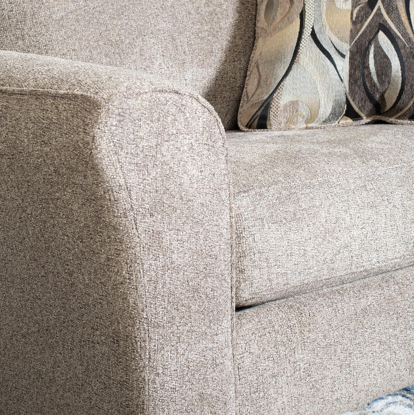 Camero Platinum Fabric Accent Chair and Ottoman Set