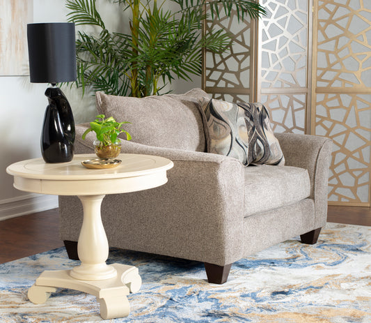 Camero Platinum Fabric Pillowback Accent Chair