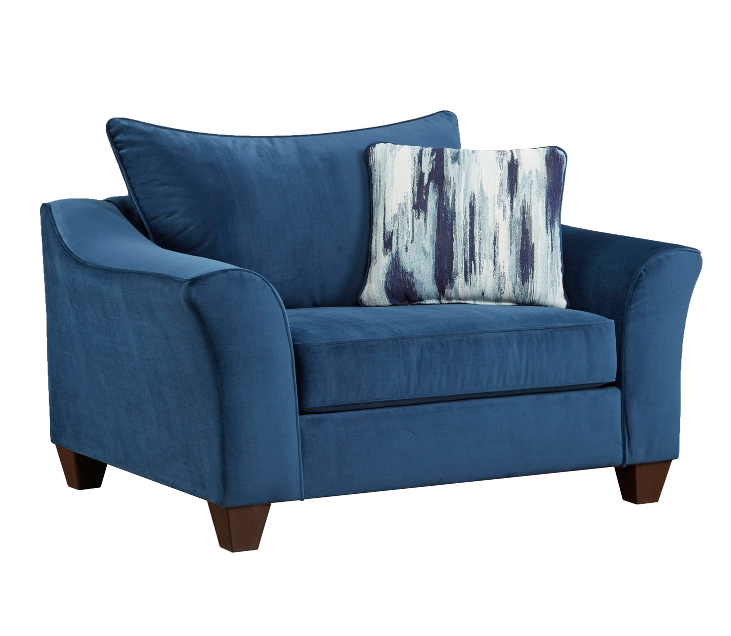 Camero Fabric Pillowback Chair in Navy Blue