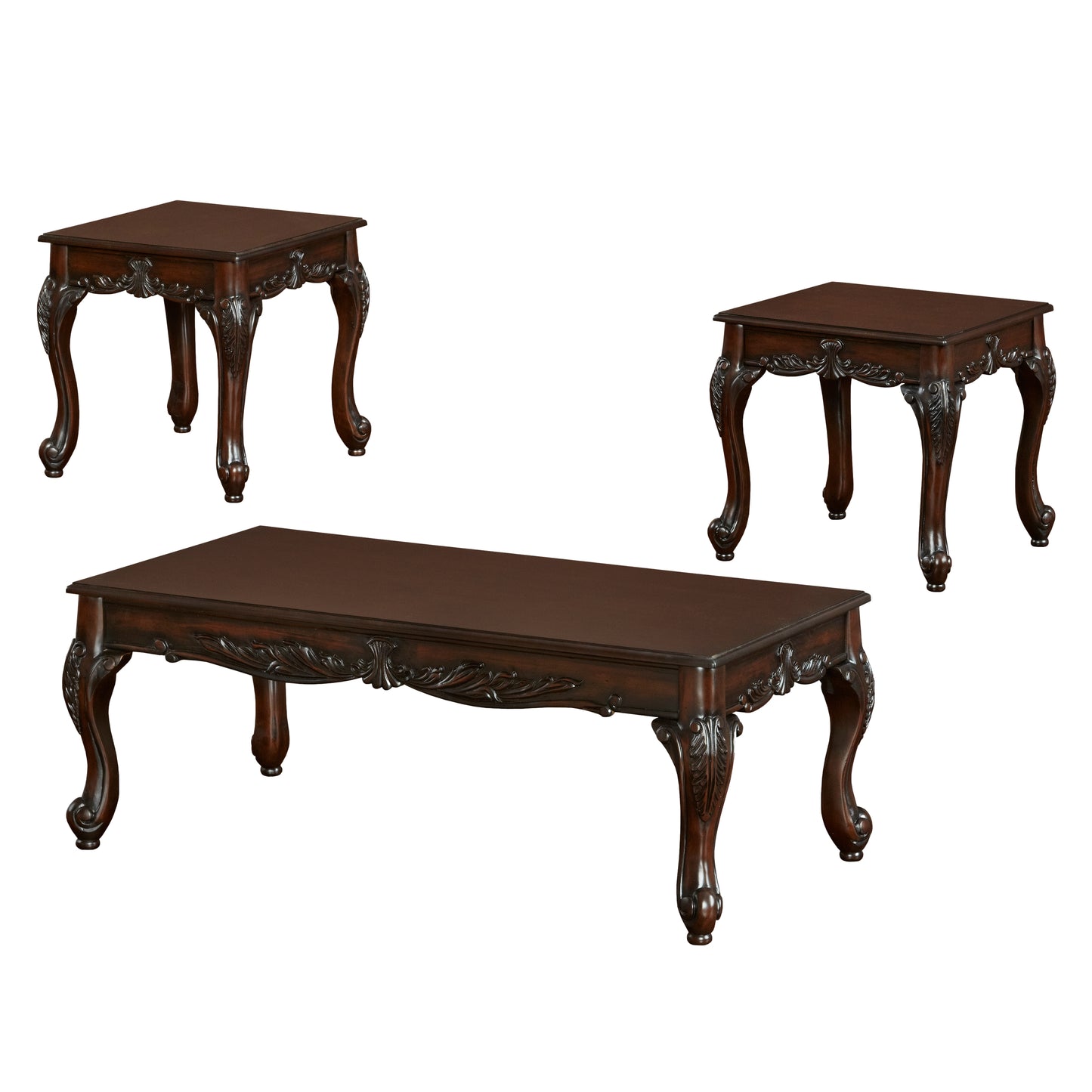 Hernen Carved Wood Frame Living Room Collection