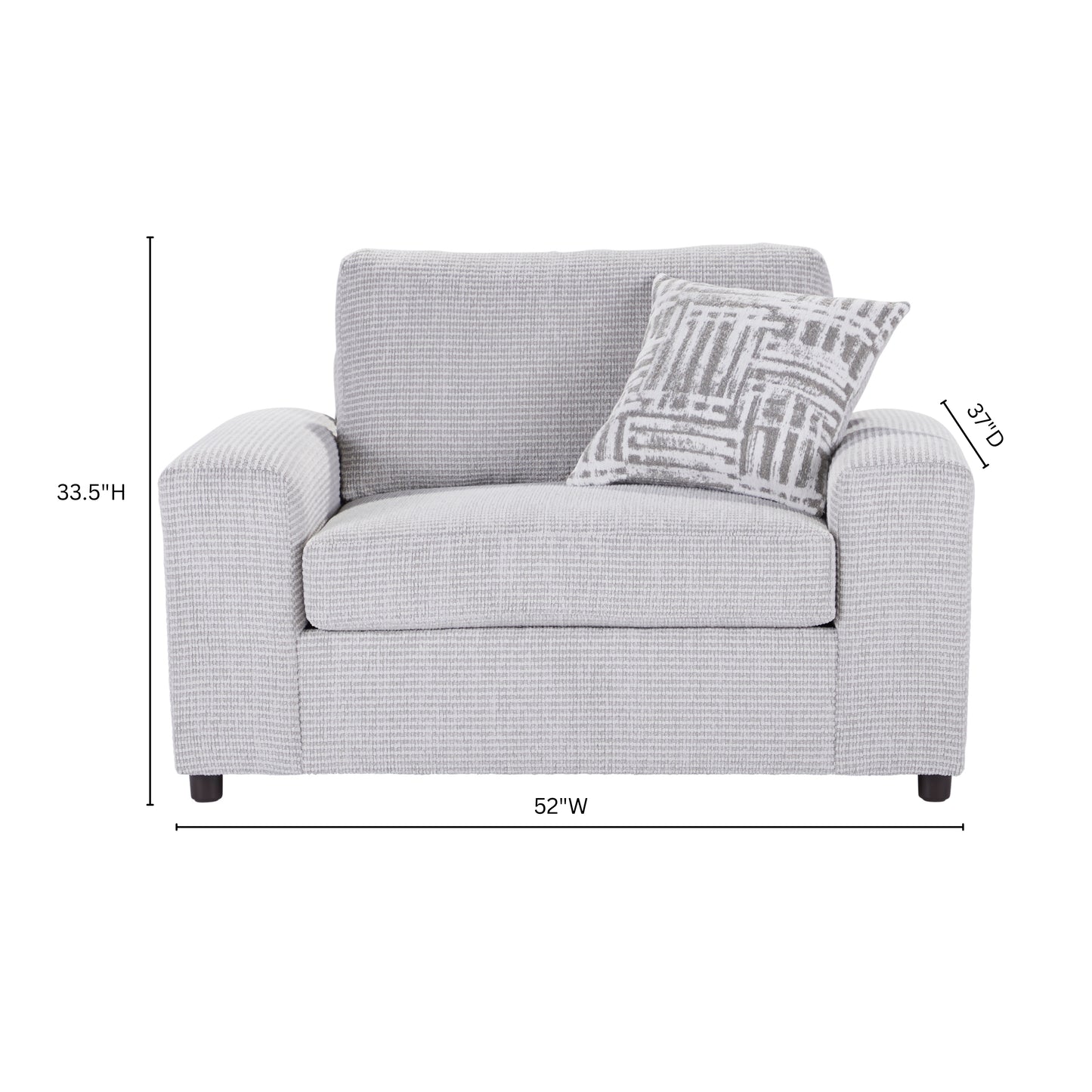 Roundhill Furniture Lancelot Upholstered Stationary Cuddle Chair
