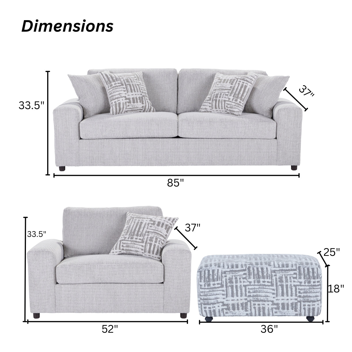 Roundhill Furniture Lancelot Living Room Collection