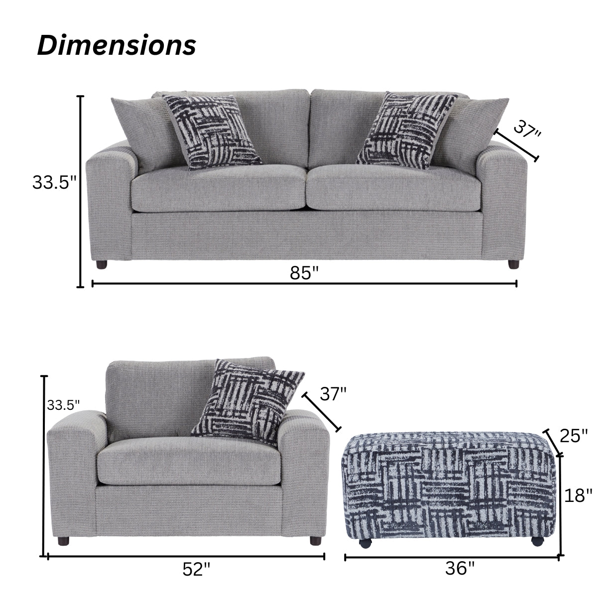 Roundhill Furniture Lancelot Living Room Collection