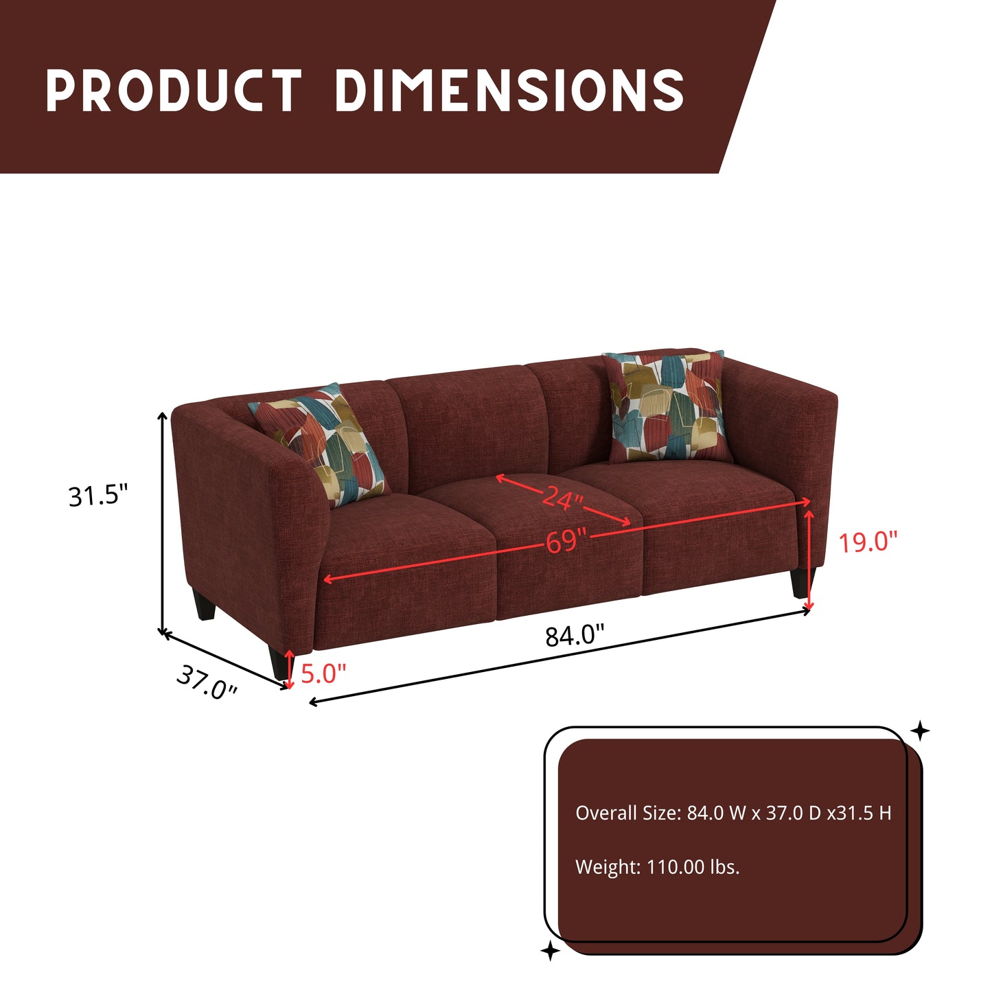 Roundhill Furniture Della Upholstered Living Room Collection, Sofa and Loveseat
