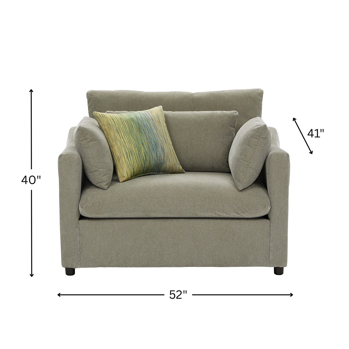 Roundhill Furniture Wilson Contemporary Upholstered Cuddle Chair