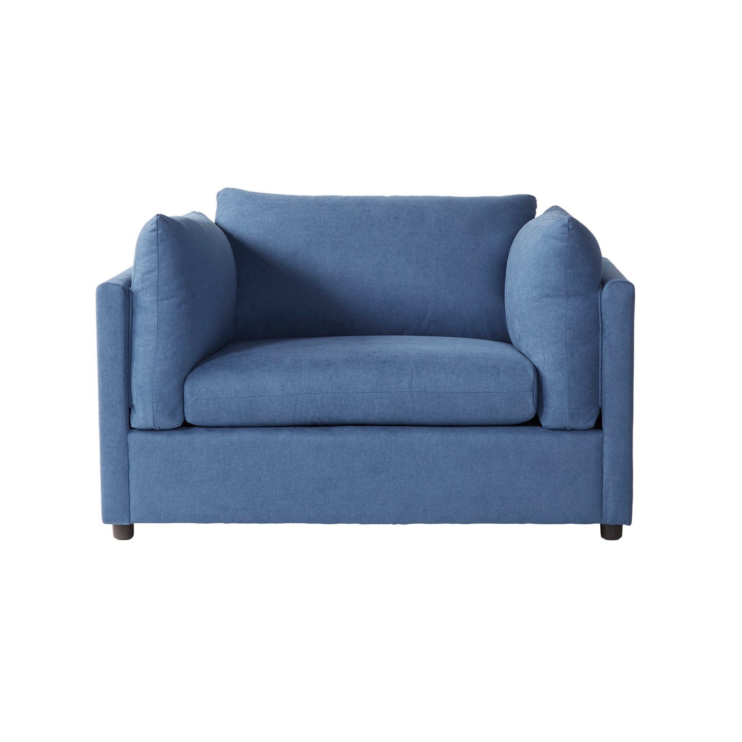 Roundhill Furniture Enda Oversized Living Room Pillow Back Cuddler Arm Chair, Image Navy