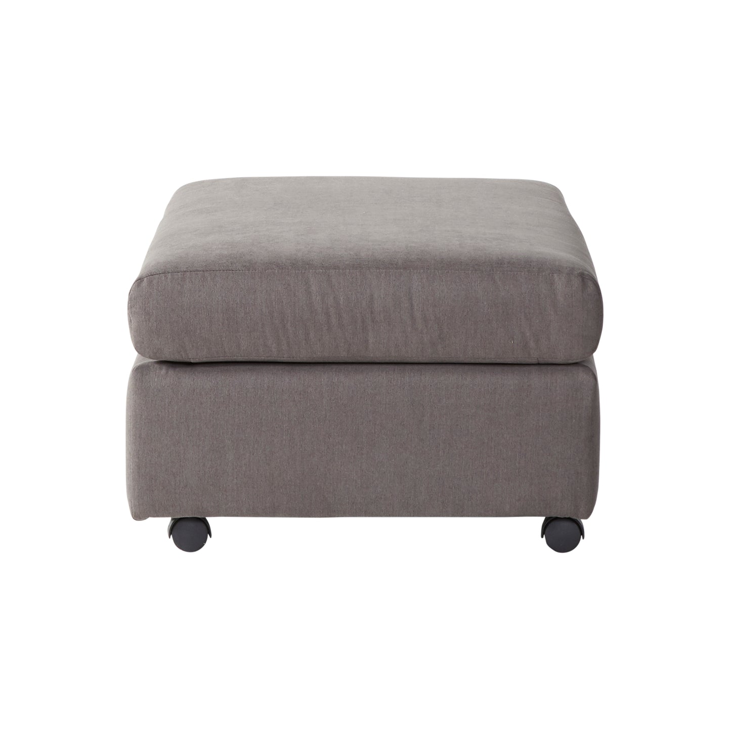 Roundhill Furniture Enda Pillow Back Fabric Sofa and Cuddler Chair Living Room Collection, Carbon Gray