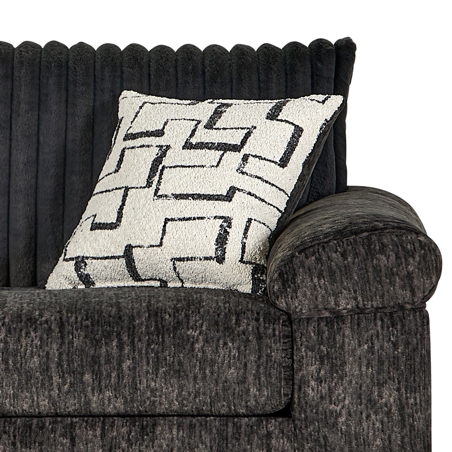 Roundhill Furniture Nason Wide Wale Corduroy Cuddle Chair and Ottoman Set