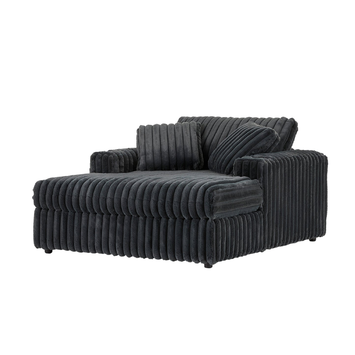 Roundhill Furniture Belvoir Oversized Cuddle Chaise, with Cup Holders