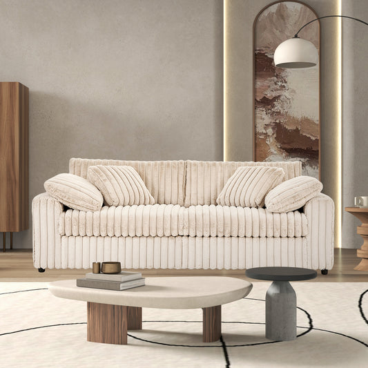 Roundhill Furniture Belvoir Upholstered Stationary Sofa