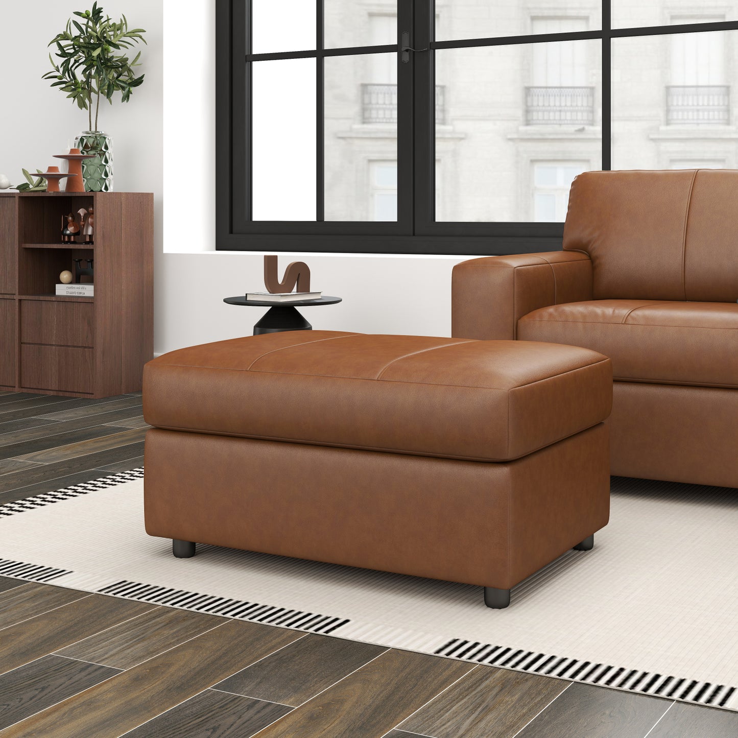 Roundhill Furniture Sakan Leather Upholstered Living Room Collection