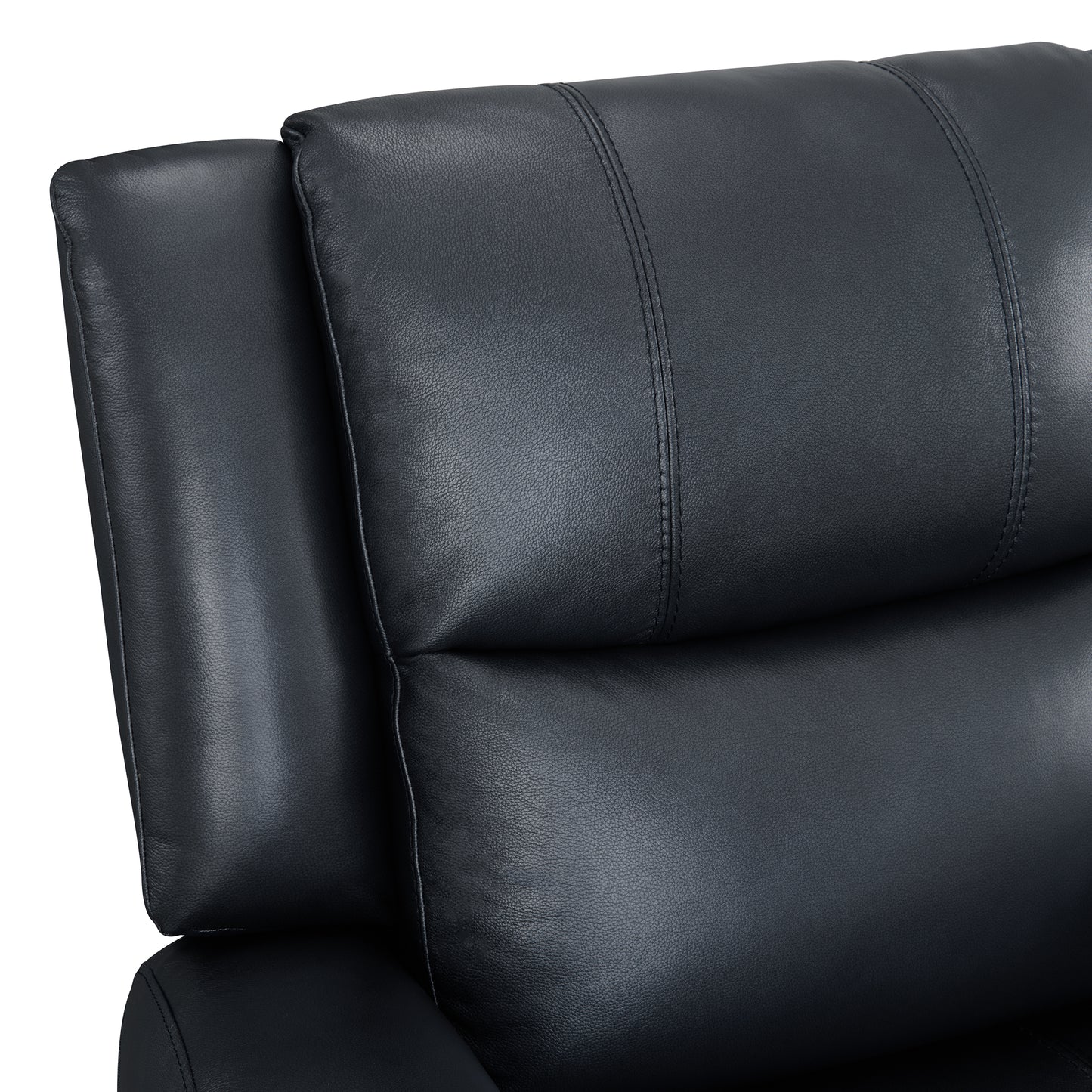 Roundhill Furniture Cozura Leather Power Dual Recling Loveseat with Console
