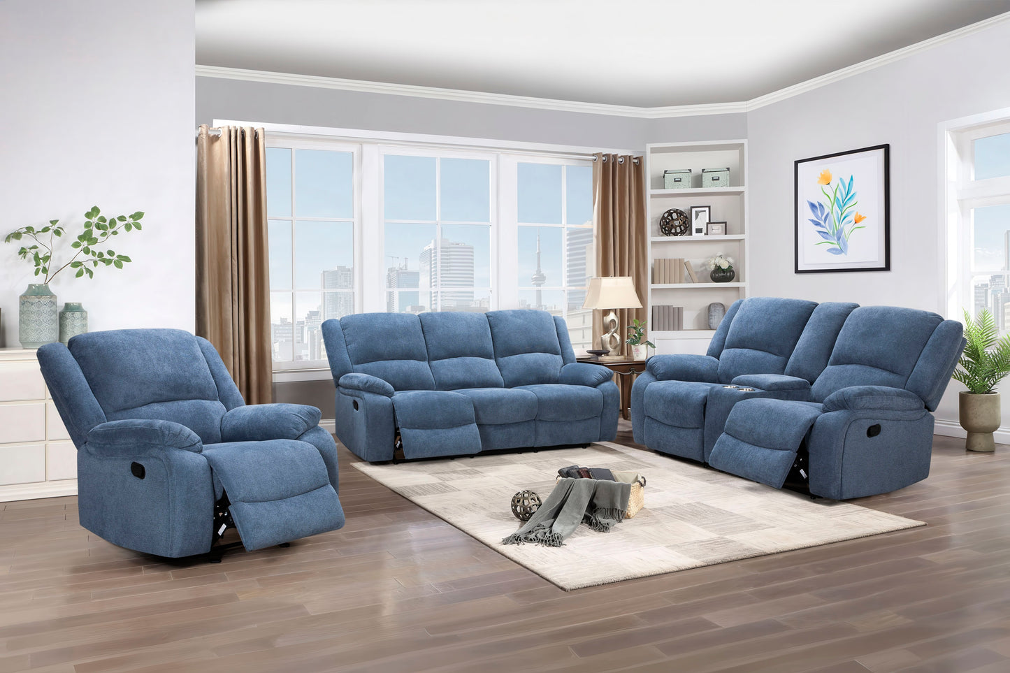 Roundhill Furniture Blitz Transitional Living Room Reclining Collection