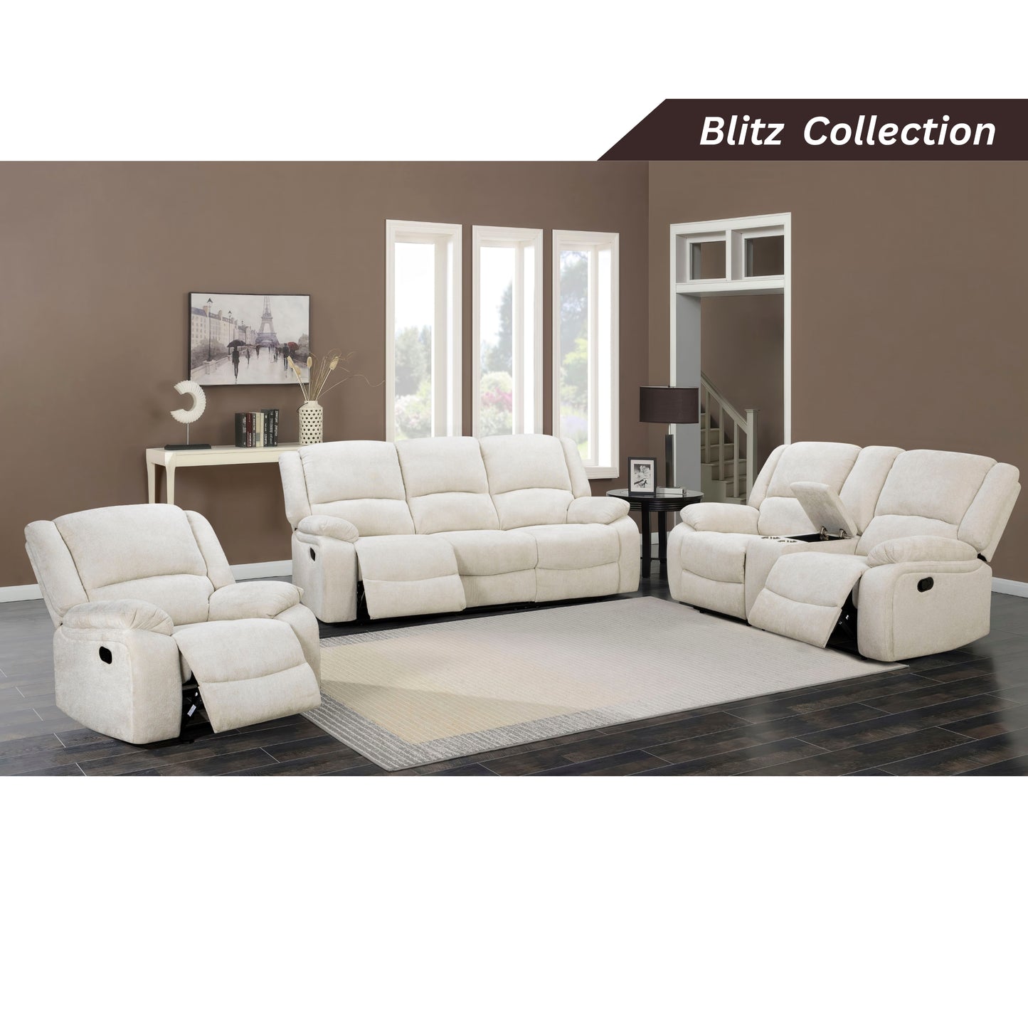 Roundhill Furniture Blitz Transitional Manual Recliner