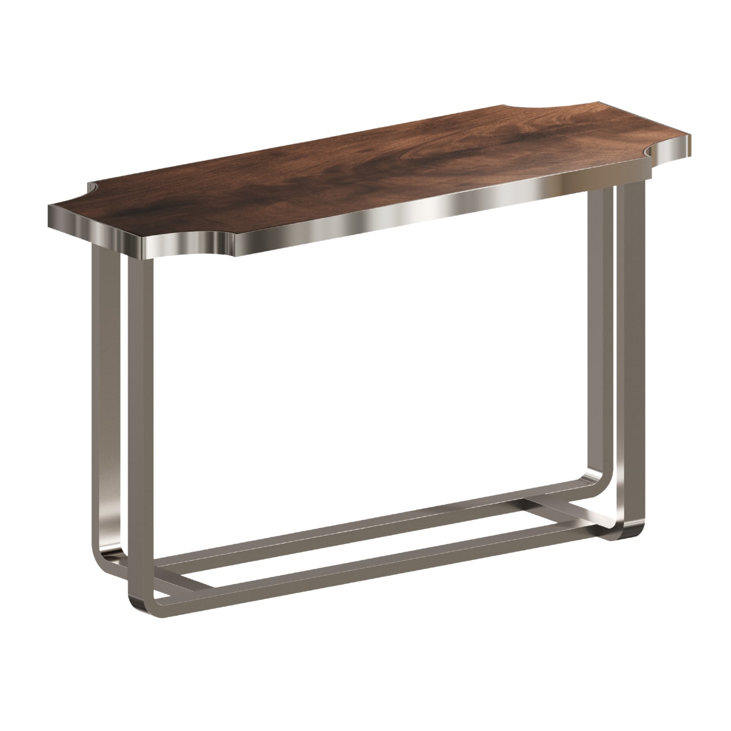 Roundhill Furniture Ruffin 50"W Console Table, Sofa Table, Brown