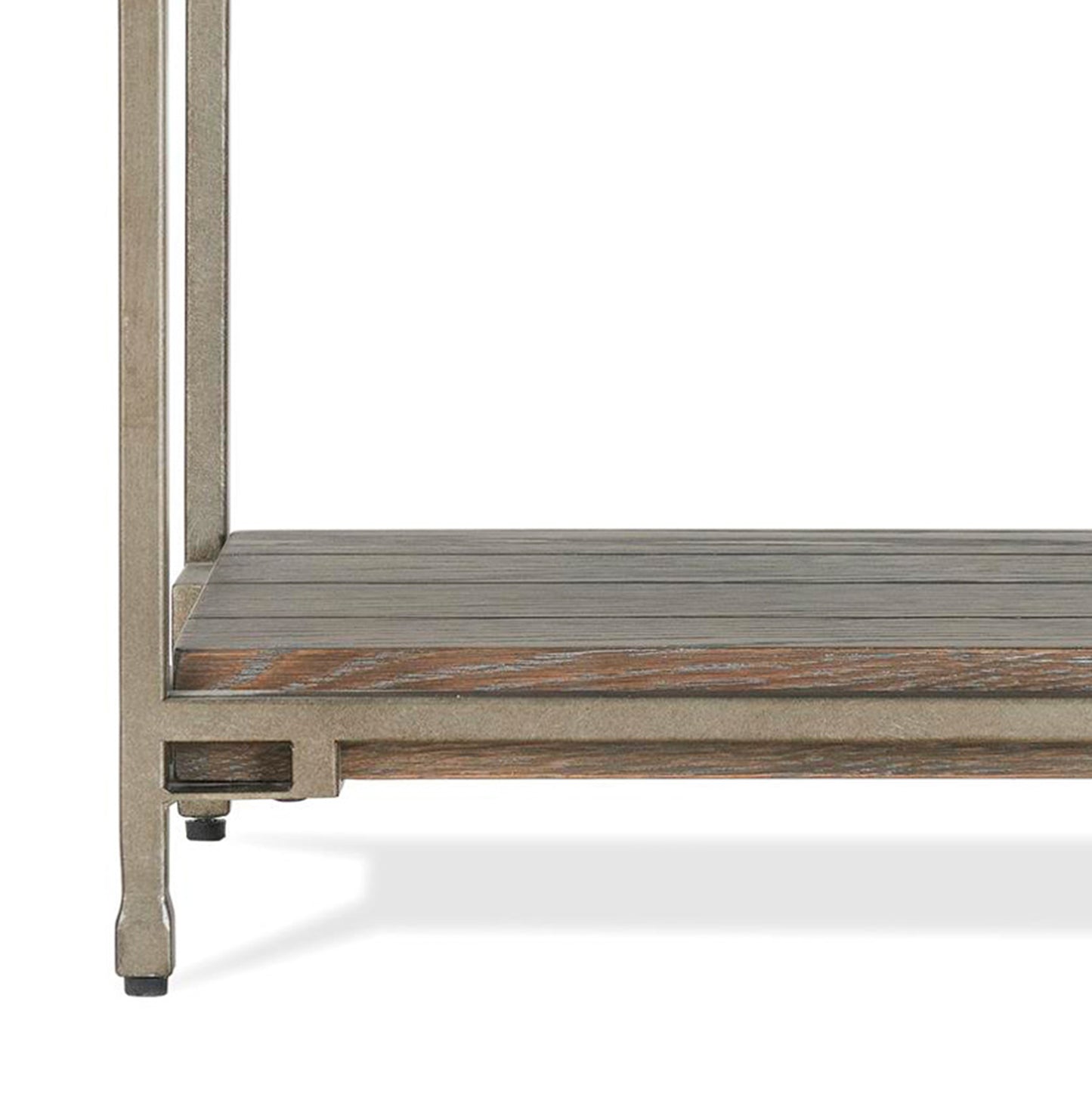 Roundhill Furniture Corbeta 3-Piece Metal Frame Wood Living Room Coffee Table and 2 Chairside Tables Set, Aged Graphite