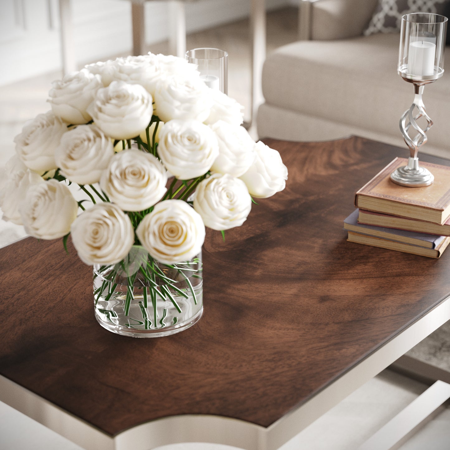 Roundhill Furniture Ruffin 3-Piece Rectangular Coffee Table Set, 50"x30" Coffee Table and Two End Table